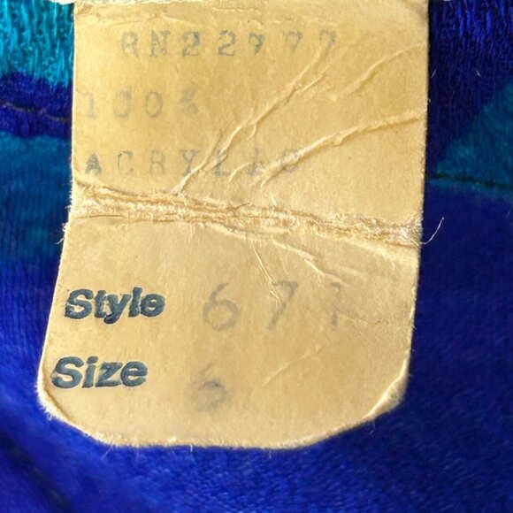 Vintage Andrade Resort Shops Floral Print Dress Size 6 Blue Ruffle Sleeveless - Picture 10 of 10